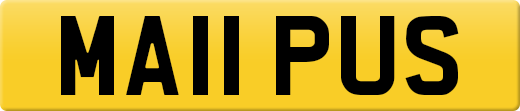 MA11 PUS private number plate